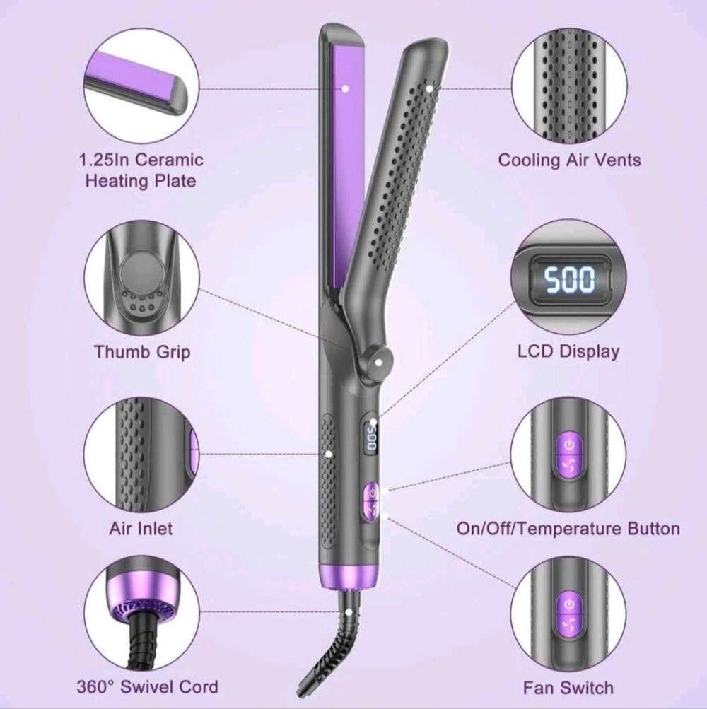 NEXPURE 2-in-1 Airflow Styler Hair Straightener / Curling Wand  New in Box !! - Picture 2 of 5